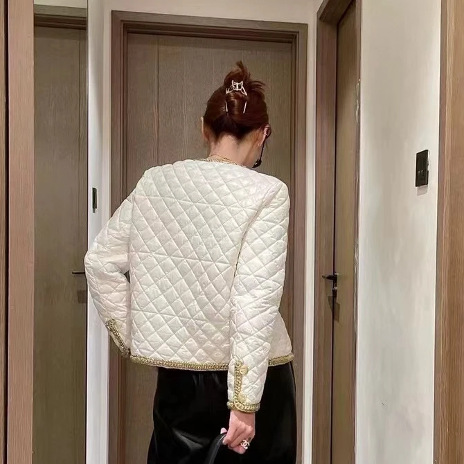 （杏色/棕色短款外套羽）春冬季新款短面包服外套休闲百搭女款外套