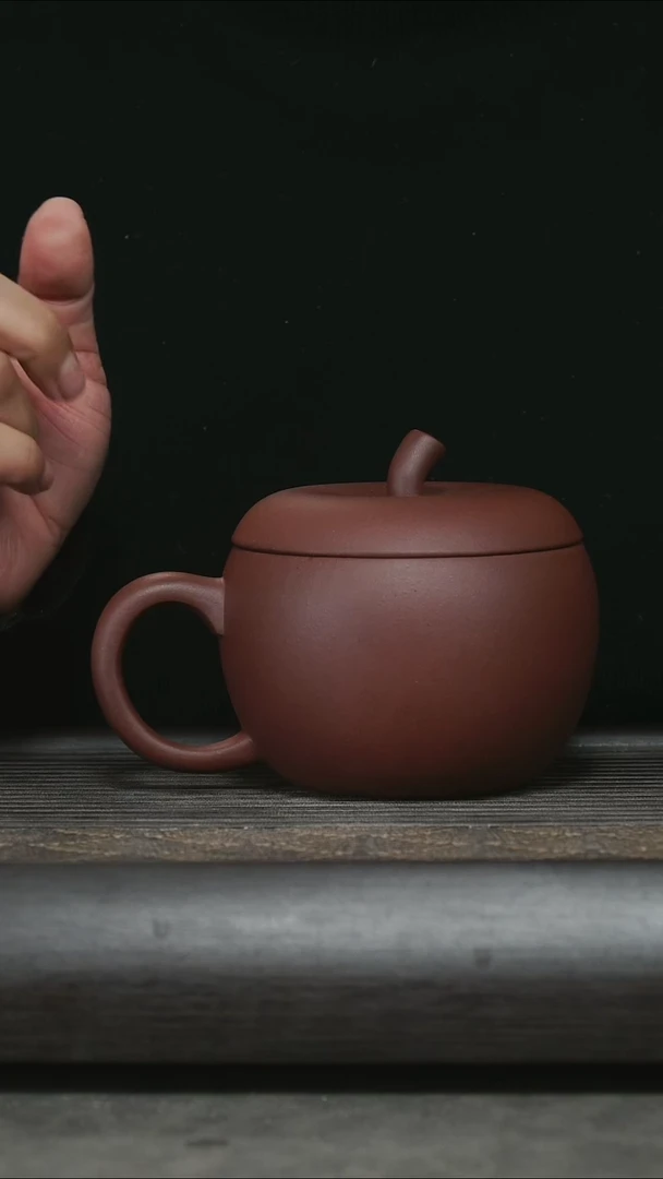 【闪购商品】紫砂茶杯光素苹果杯