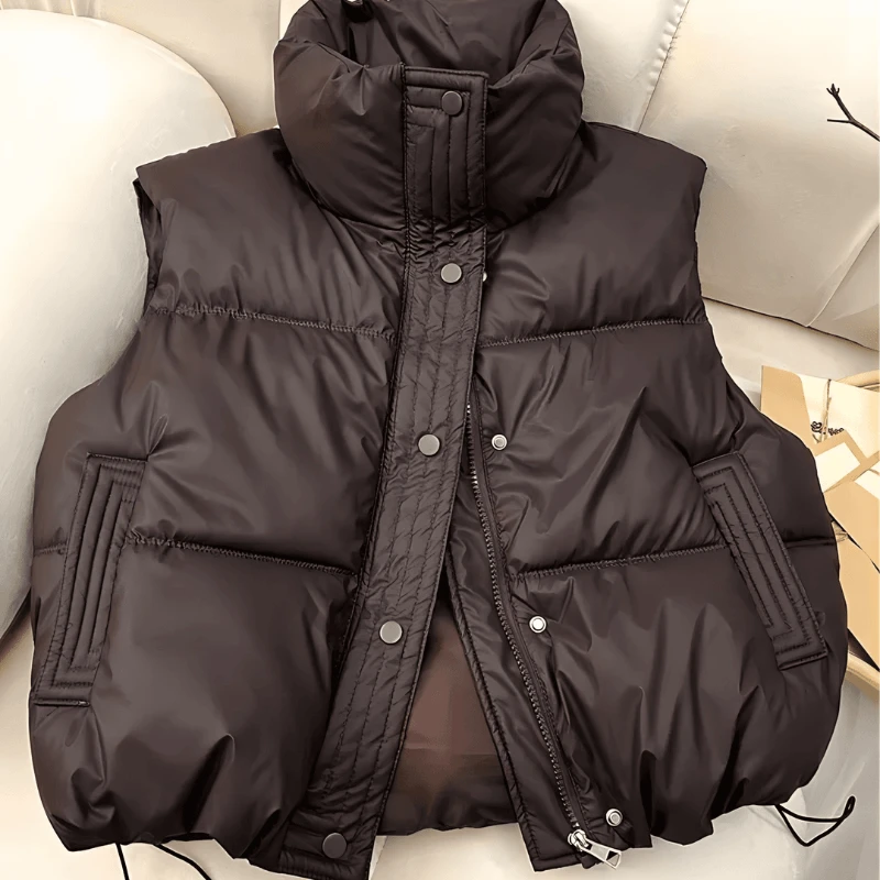 反季棉马甲女装新款韩版时尚加厚短款马夹外套秋冬装洋气坎肩