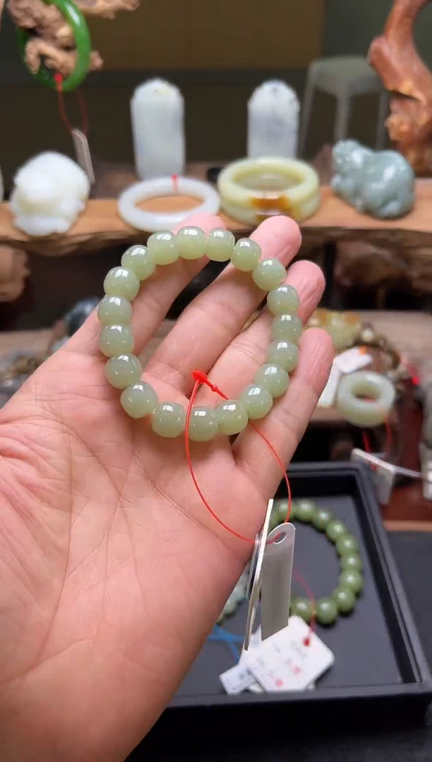 手串未镶嵌和田玉卡10+若羌黄口老型9007971