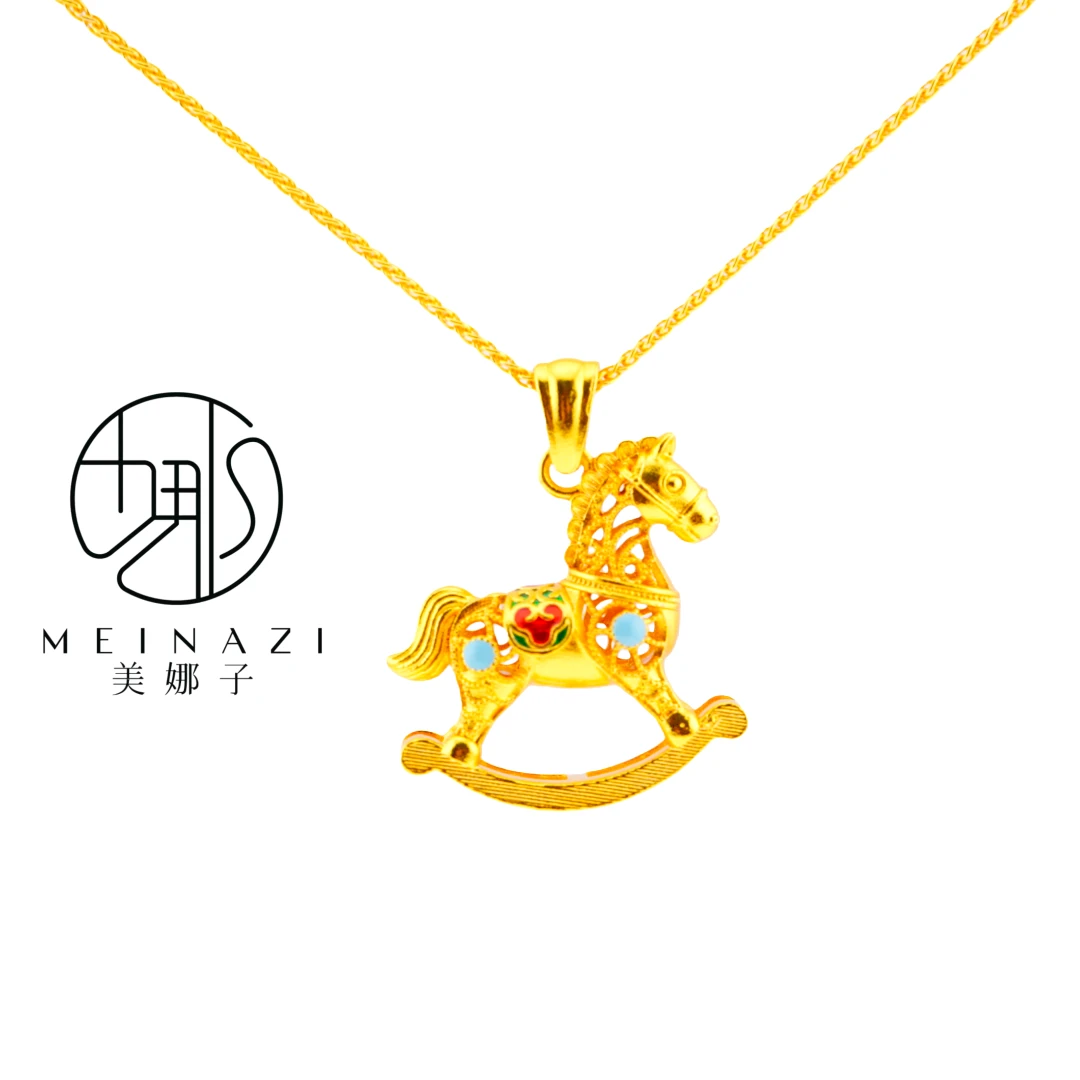 MEINAHUI/国风小马项链X00166