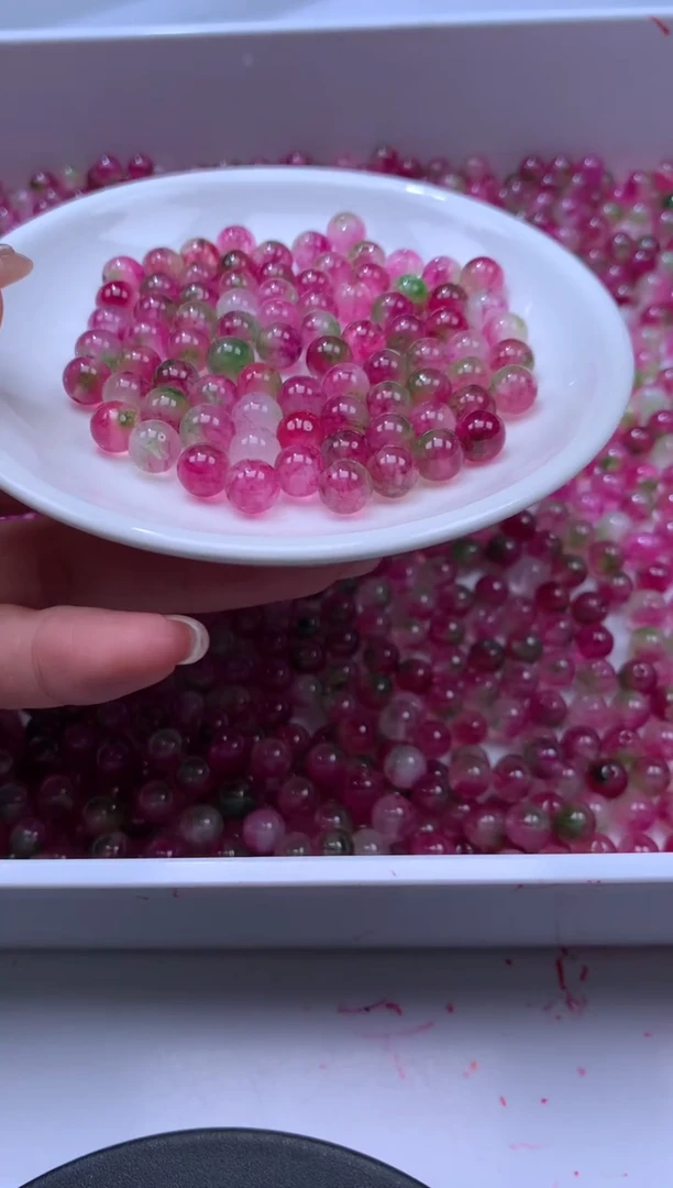 颈饰未镶嵌水晶W1779 西瓜碧玺8MM*20颗