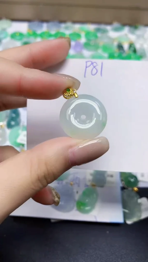 颈饰未镶嵌翡翠天然缅甸翡翠A货翡翠百元以上9元证书费自理