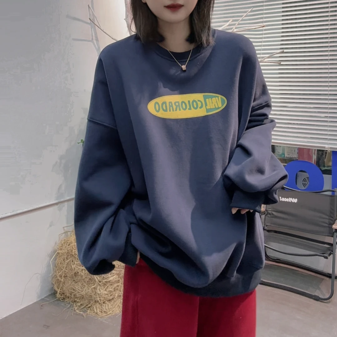 【思墨严选】621美式宽松休闲百搭加宝宝绒圆领卫衣