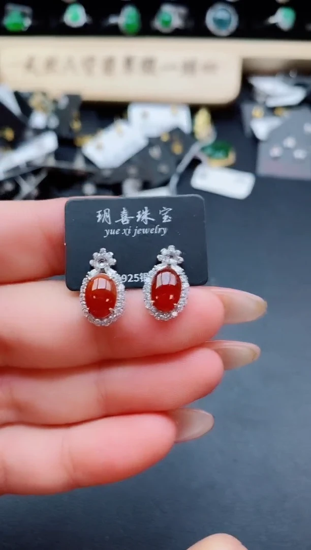 银S925镶嵌戒指翡翠1