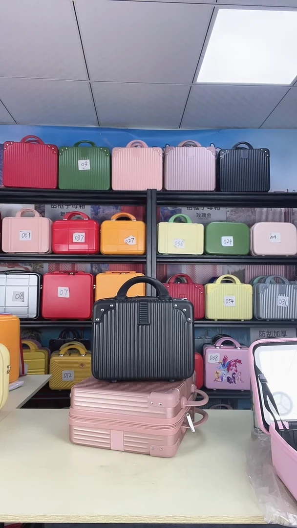 ABS14寸16寸手提行李箱化妆箱旅行箱大容量小型便携手提箱收纳箱