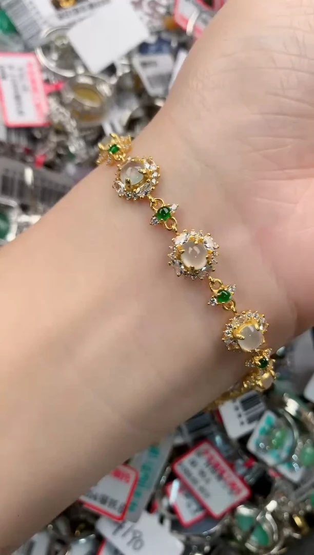 银S925镶嵌戒指翡翠222   9