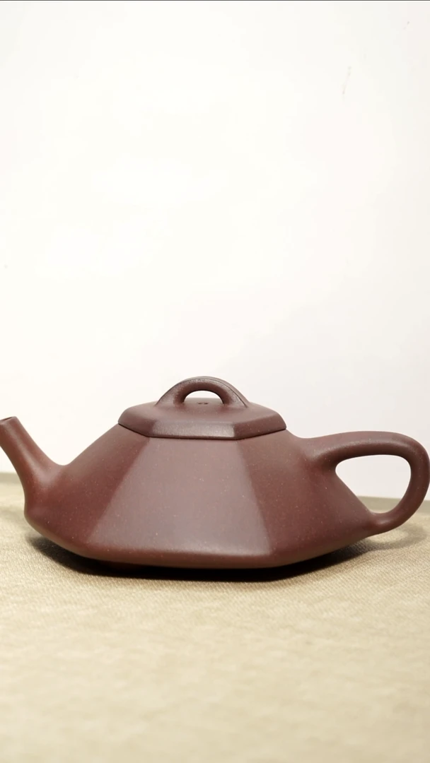 茶壶底槽青六方合瓢瑕疵150毫升