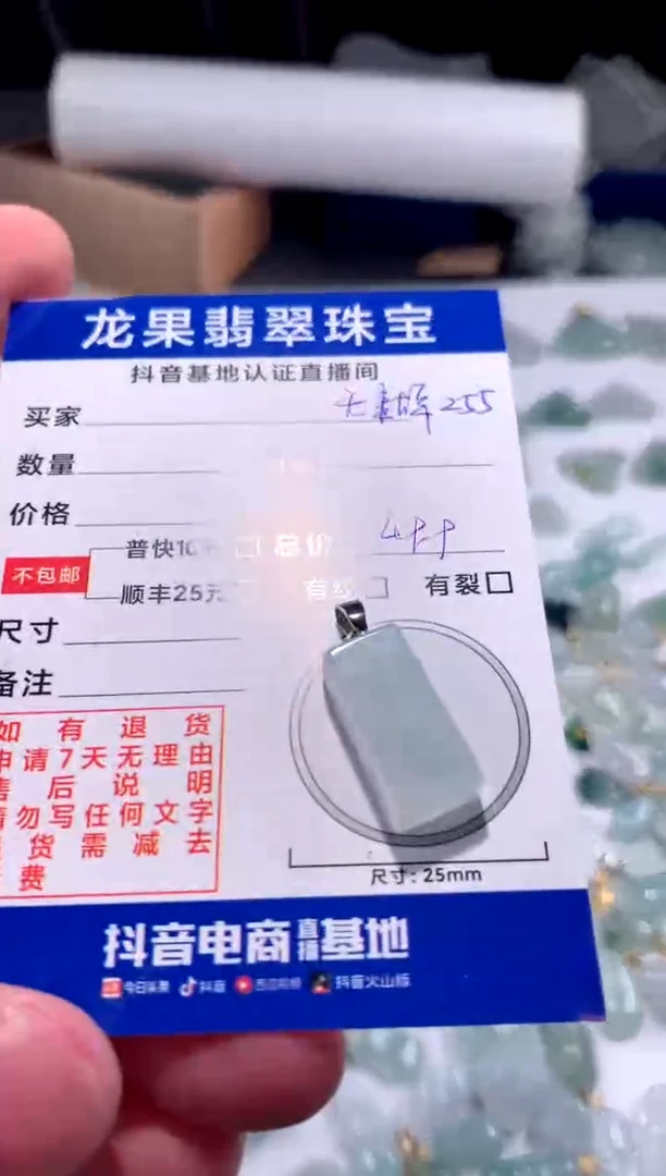 【闪购商品】翡翠颈饰未镶嵌无事牌255