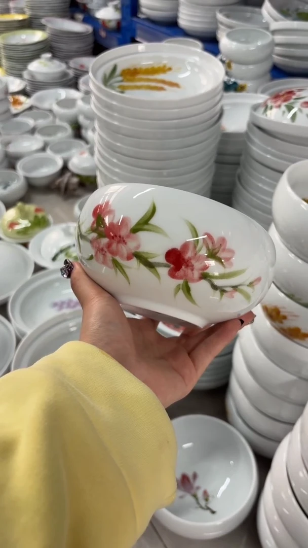 瓷片景德镇陶瓷食品级手绘釉中彩-大窝窝碗