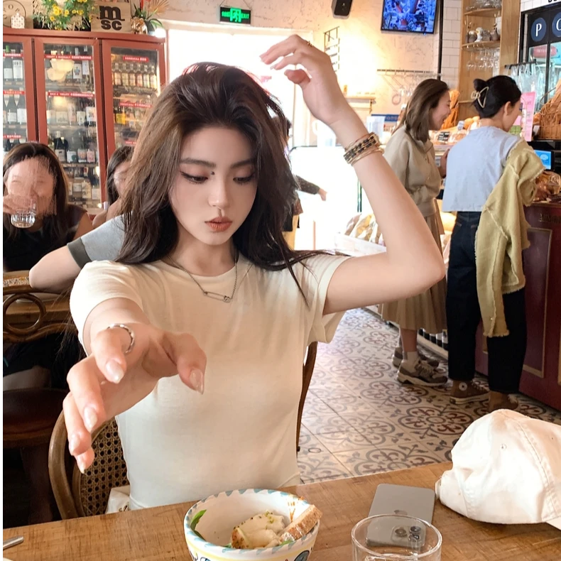 【Lilylikes】软薄桑蚕丝Clean Fit简约慵懒基础圆领短袖T恤