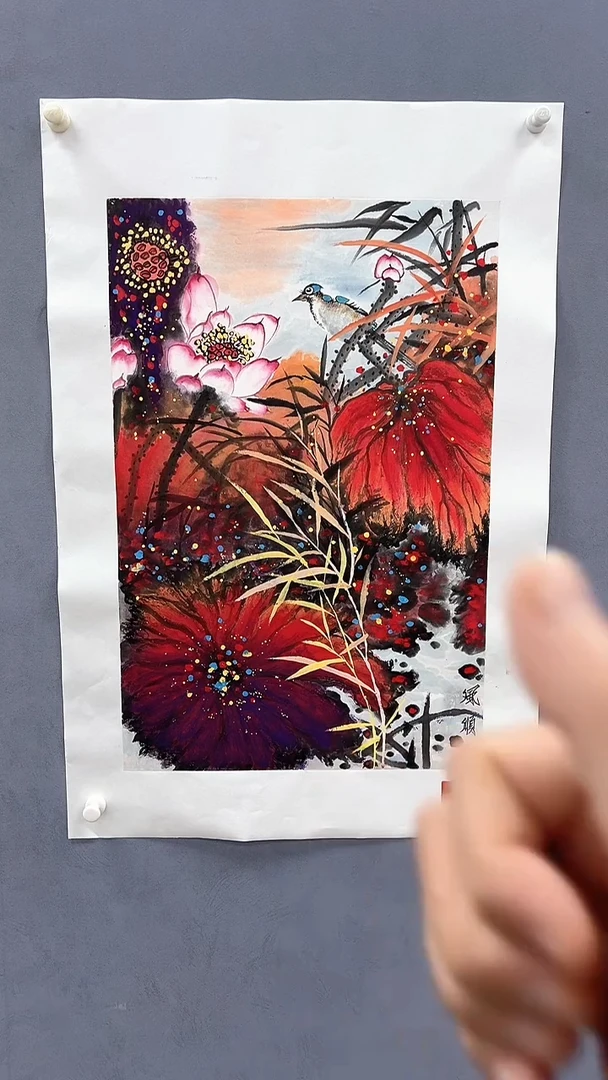 国画杨风顺绘画2.7pc花鸟