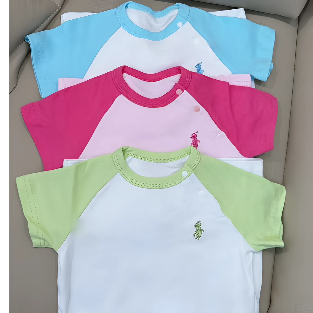 【团汁童品】2025夏季插肩袖宝宝爬服包屁