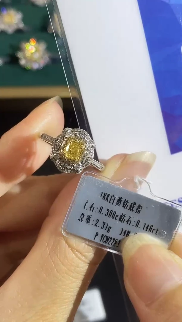 18K金镶嵌戒指钻石48