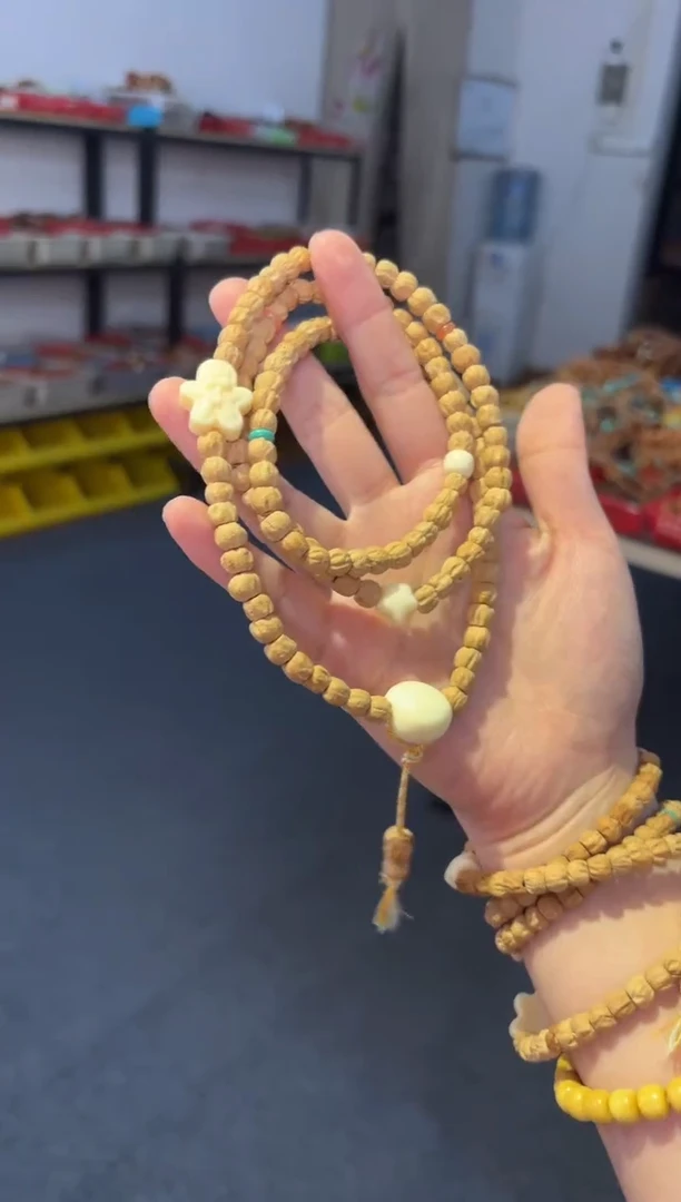 菩提根/象牙果吊坠  百香籽设计108颗