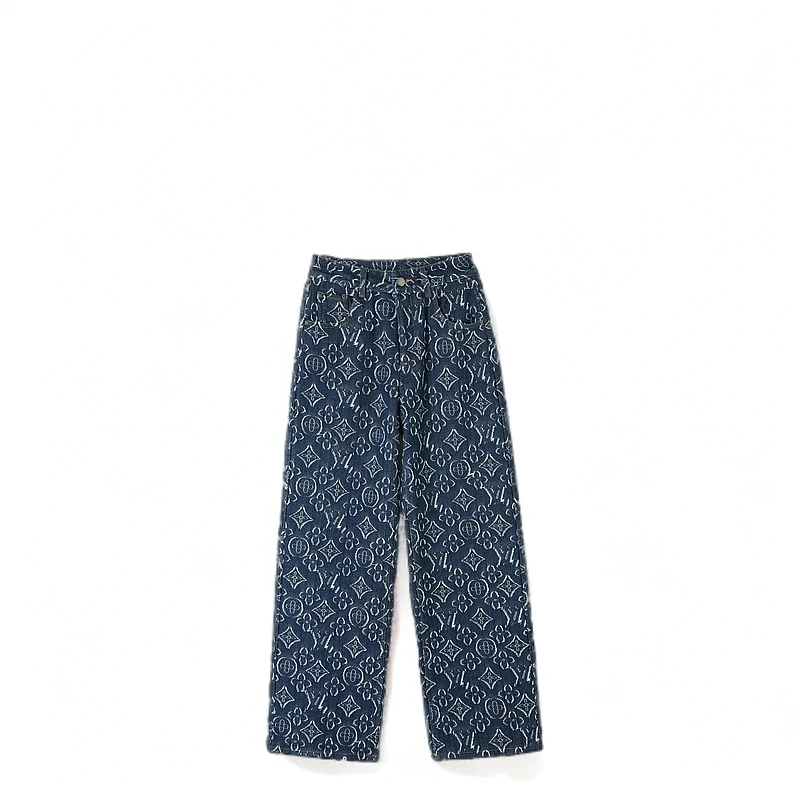 【七七私服】（时尚都市）2025潮流设计简约时尚加厚冬季休闲牛仔裤