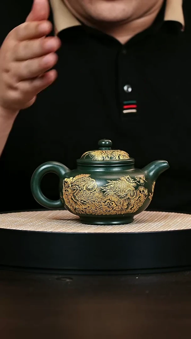 茶壶紫砂掇只 绿泥