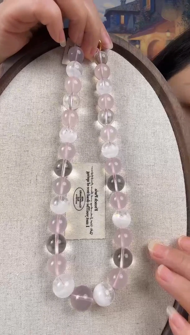 颈饰银S925镶嵌水晶纯天然水晶项链