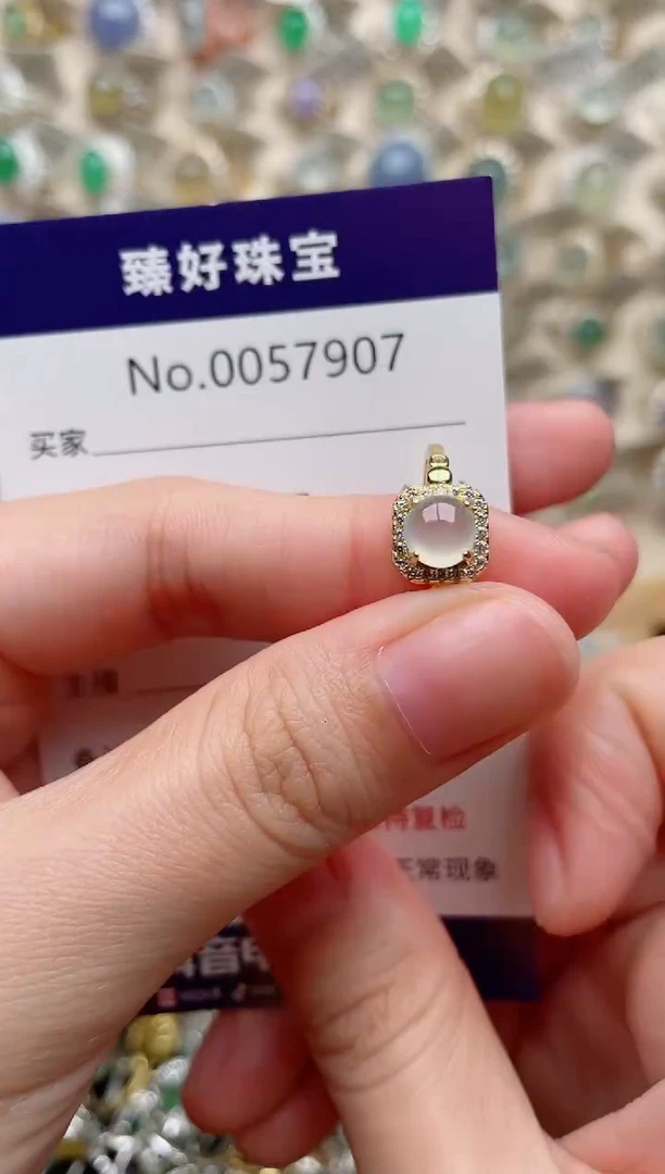 翡翠戒指银S925镶嵌.
