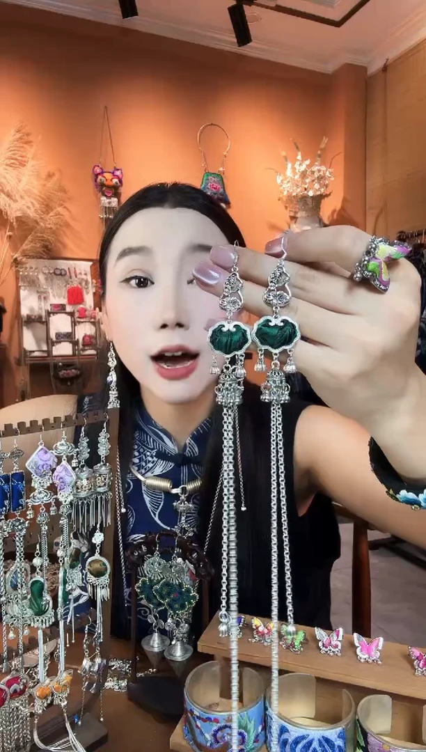 刺绣纯手工民族风耳环