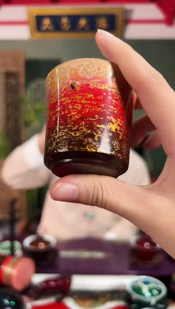 红金渐变主人杯-太古大漆