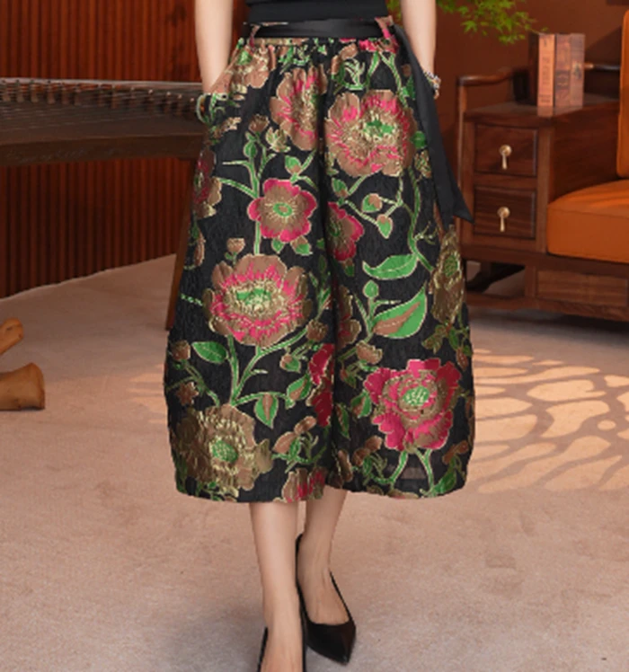 25 -K10【 艳艳专属】 花瓣倾诉休闲宽松花苞裤 （送腰带）