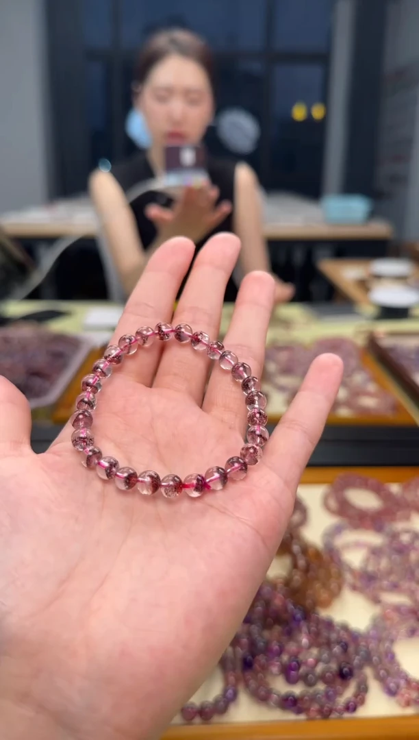 未镶嵌手串水晶金草莓聚宝盆 多样性发一