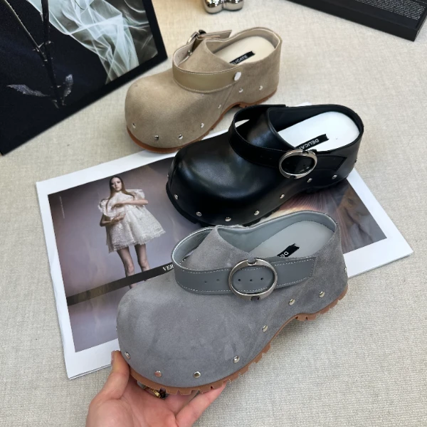 【铆钉勃肯】英伦风系带复古百搭德比鞋休闲单鞋25LF00116