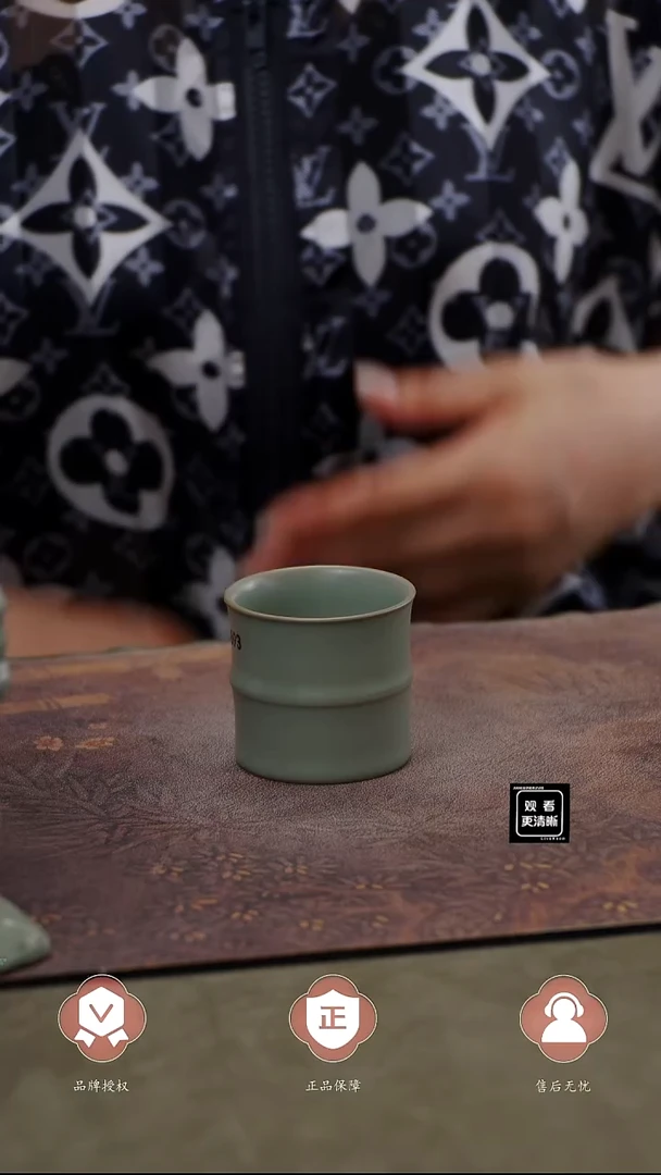 瓷片693竹节杯.........