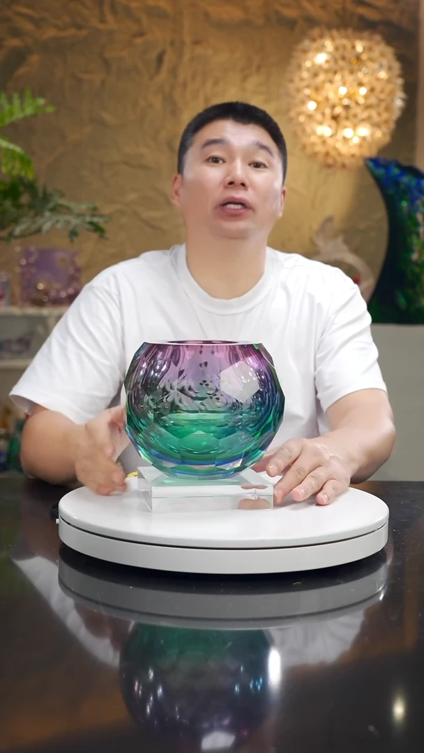 摆件福利三色切面花瓶小号