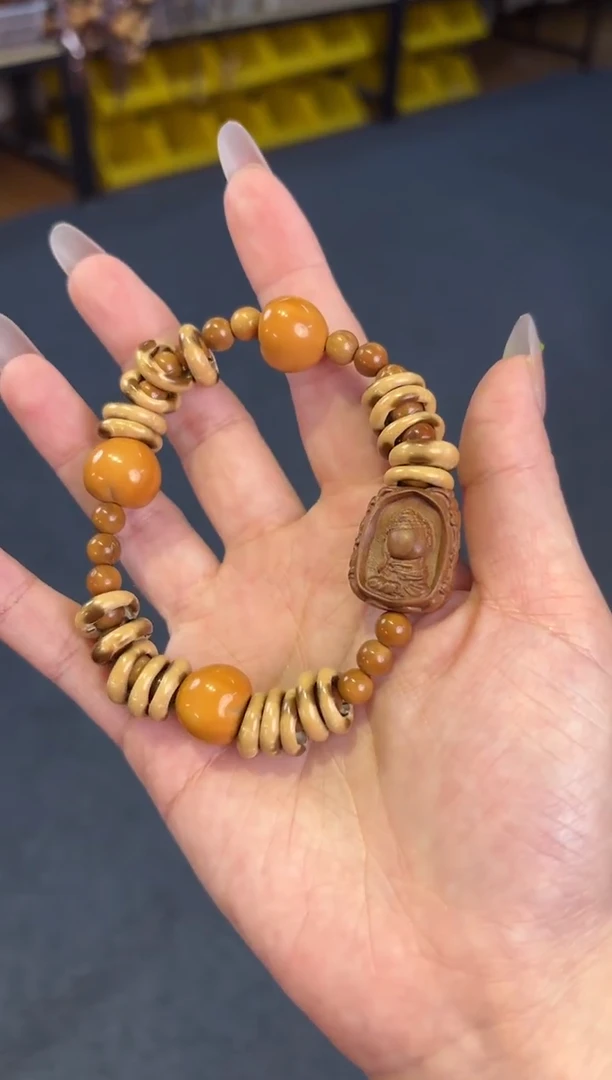 吊坠菩提根/象牙果紫金鼠甜甜圈【空空佛】手串