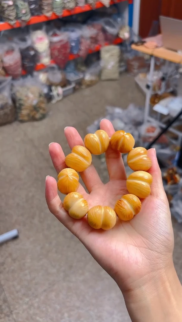 吊坠菩提根/象牙果黄色屁桃单圈  横款