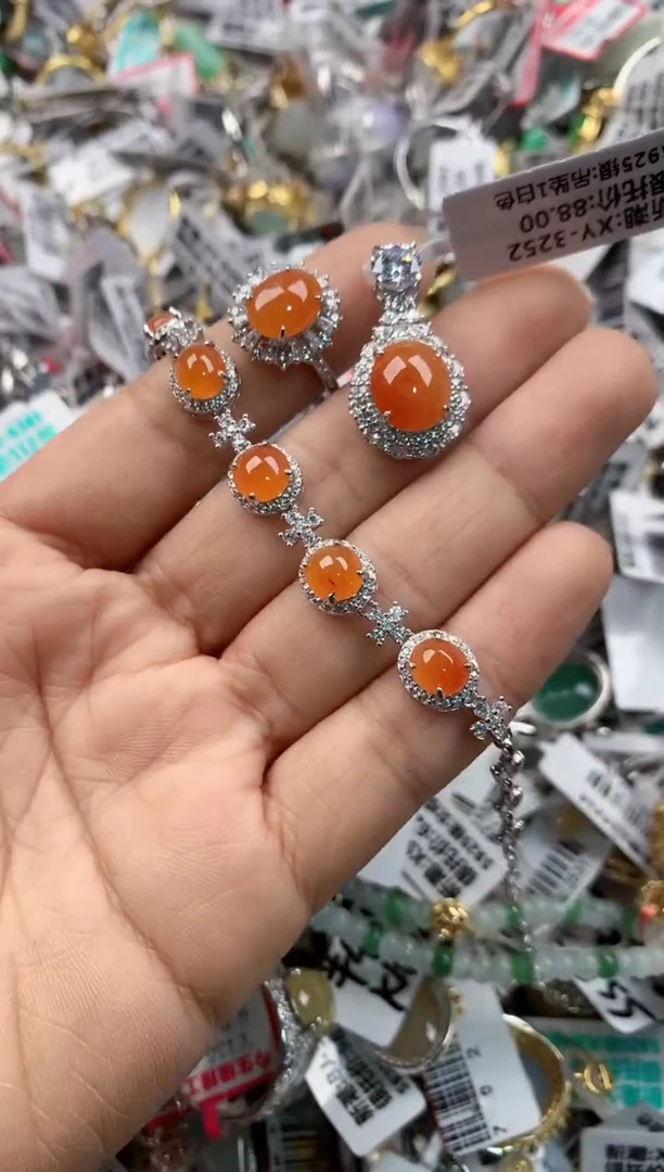 银S925镶嵌戒指翡翠888----6
