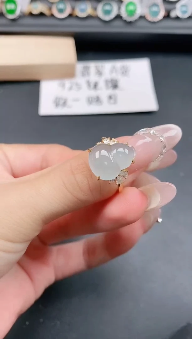 银S925镶嵌戒指翡翠111111111