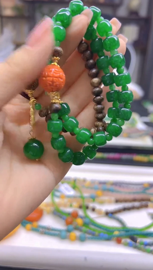 翡翠未镶嵌颈饰DIY款X230