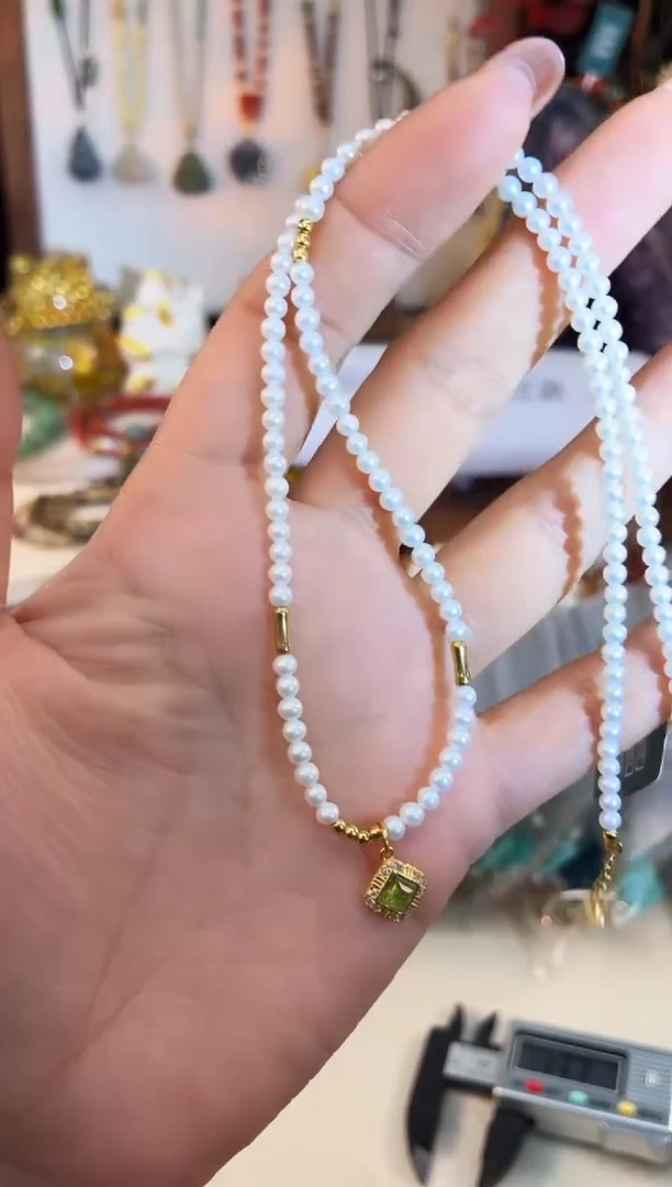 颈饰银S925镶嵌淡水珍珠@@B927I017925