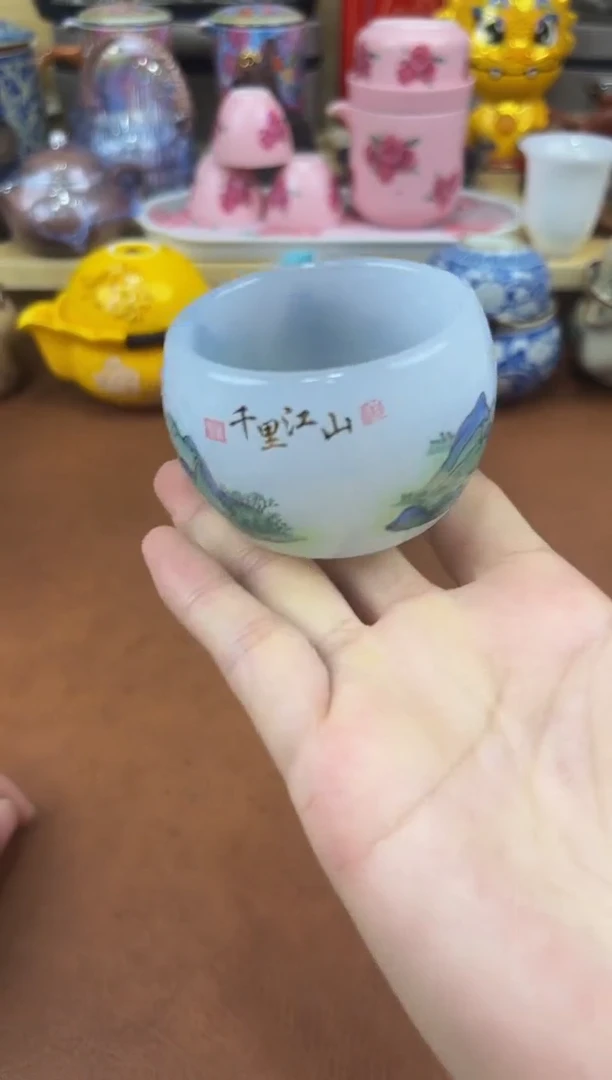 陶瓷茶具摆件旅行套组