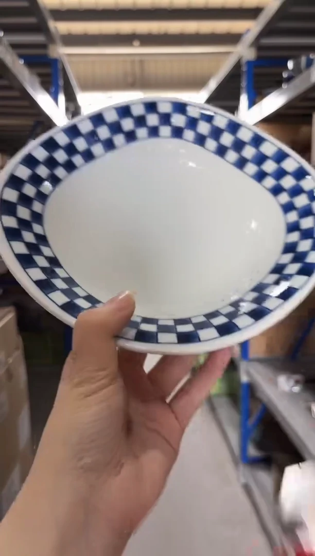 瓷（B）市松紋 多用皿（B）市松紋 多用皿