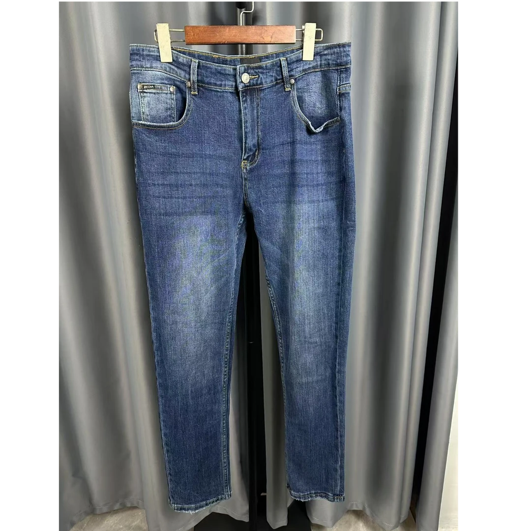 99新 ZEGNA 春夏秋水洗棉质经典修身直通牛仔裤