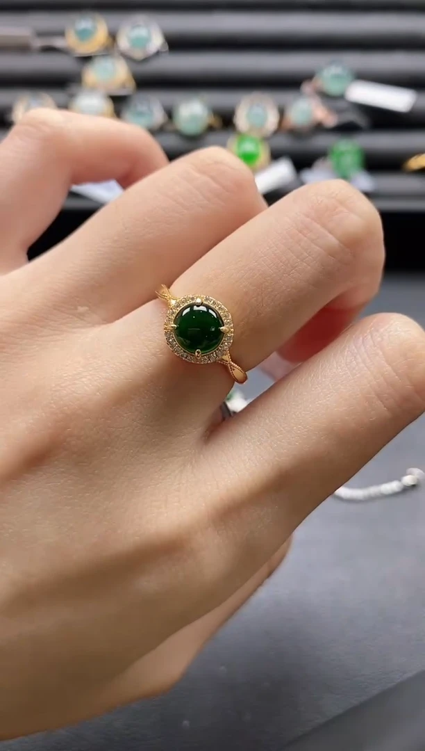 【闪购商品】翡翠戒指银S925镶嵌1111
