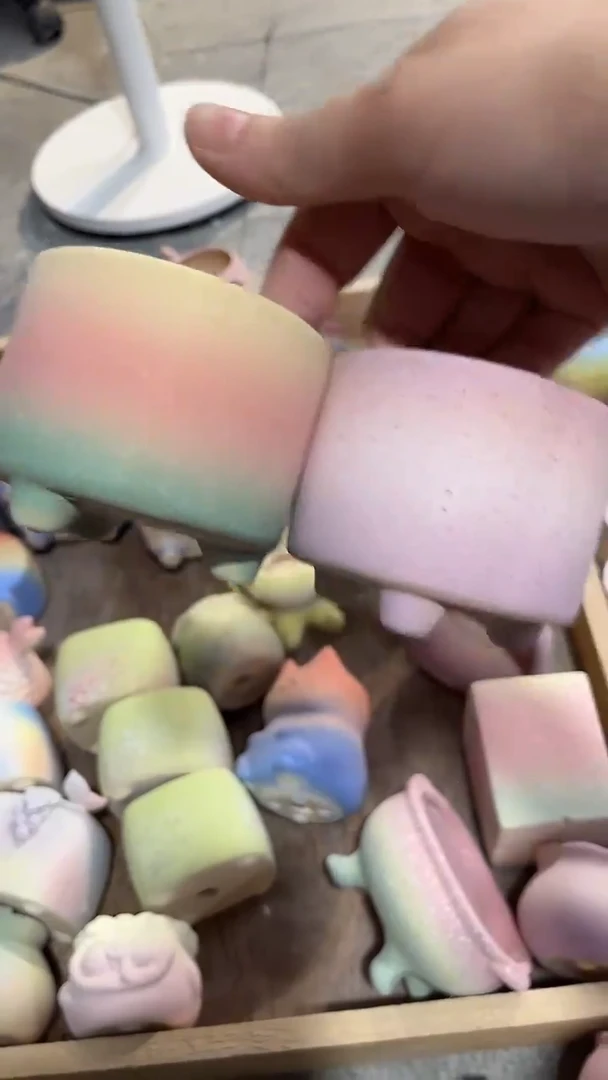 麦饭石粗陶多肉花盆6*5.5两个