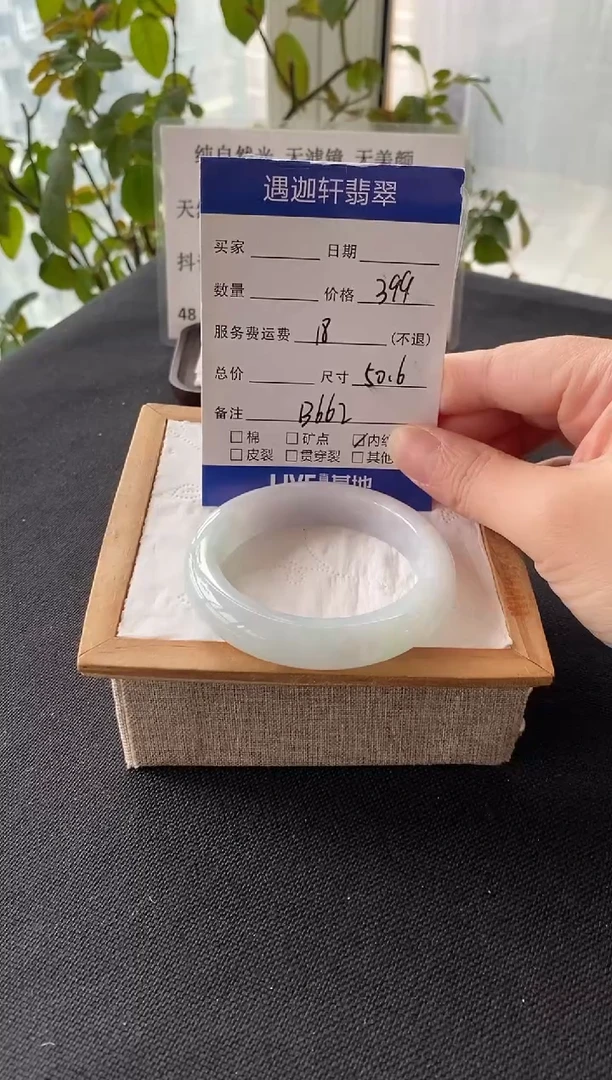 未镶嵌手镯翡翠50.5圈口 B662编码