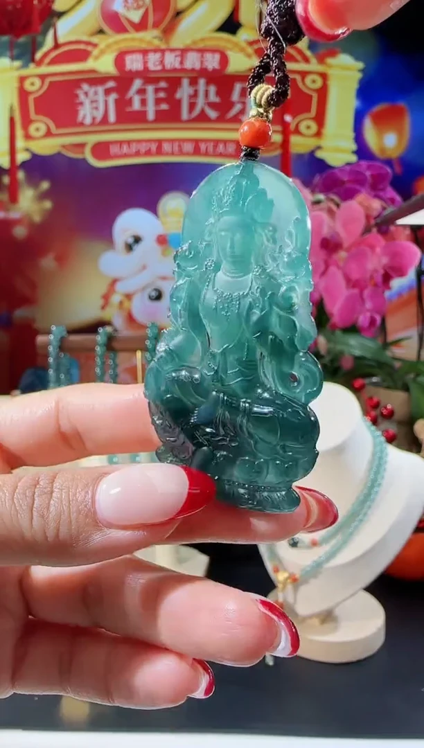 【闪购商品】翡翠吊坠(不含链)未镶嵌观音多样性发一