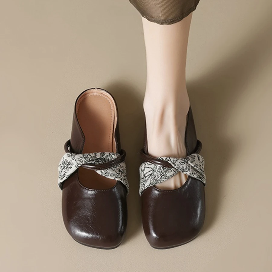 疯狂安利~一脚蹬懒人法式复古包头半拖鞋女夏外穿勃肯鞋女新款潮