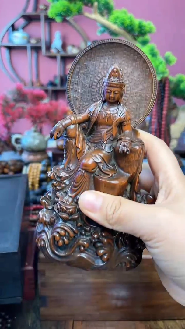 【闪购商品】木中之❤王妍妍批发124黄杨木观因摆件