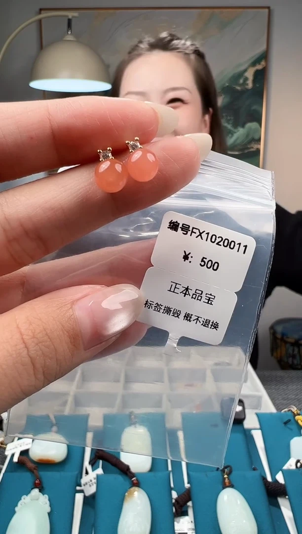 颈饰未镶嵌南红玛瑙耳饰 FX