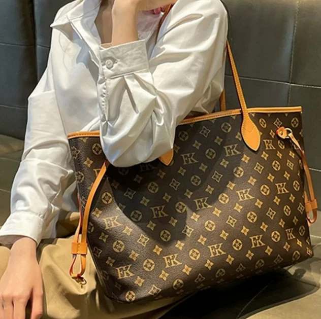 女士真皮休闲包包百搭单肩肩包子母包