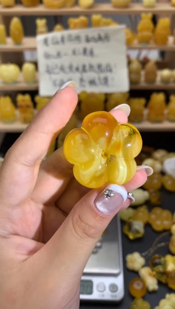 琥珀未镶嵌珠宝奇石100琥珀蜜蜡微瑕