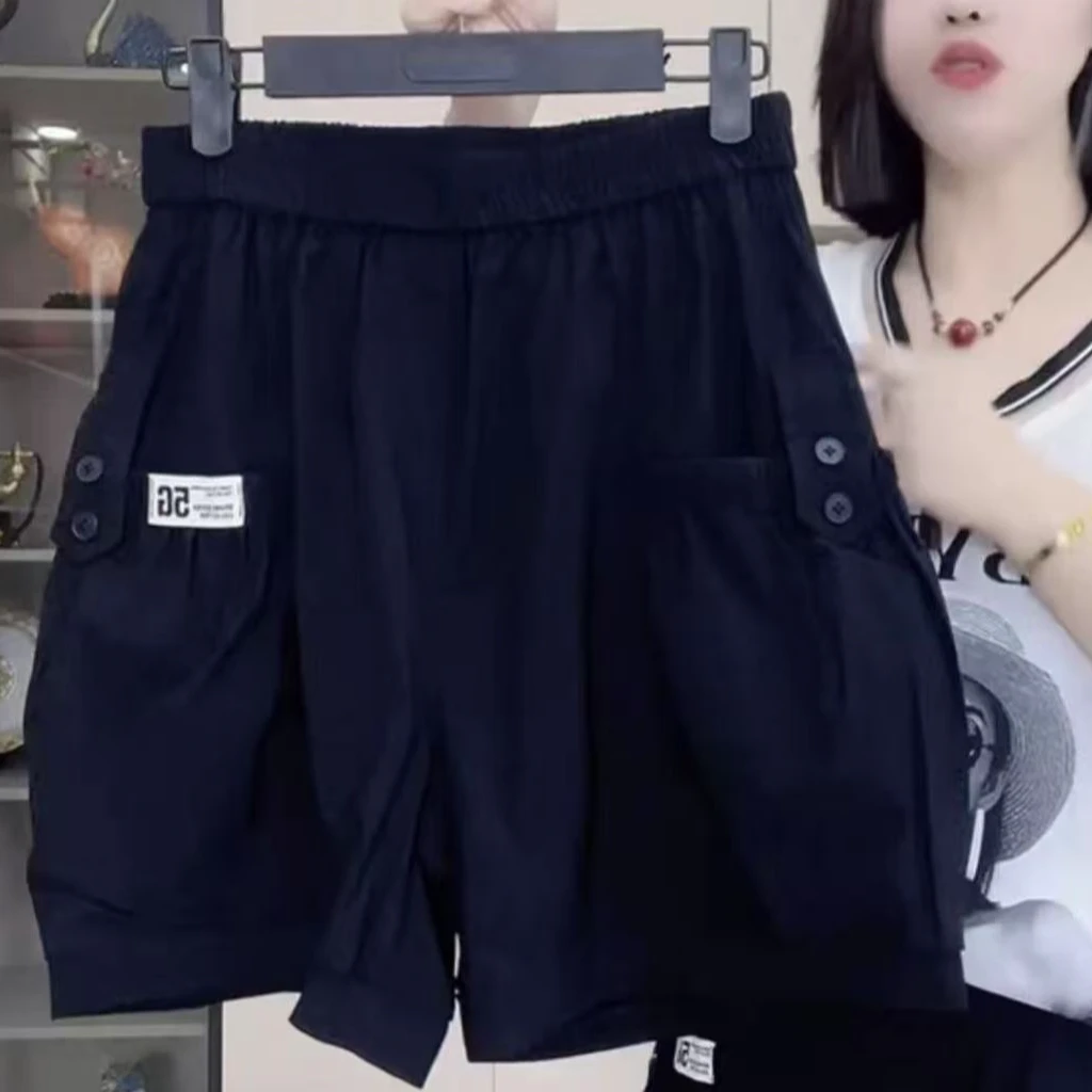 2353-夏季显瘦大兜百搭大码大短裤