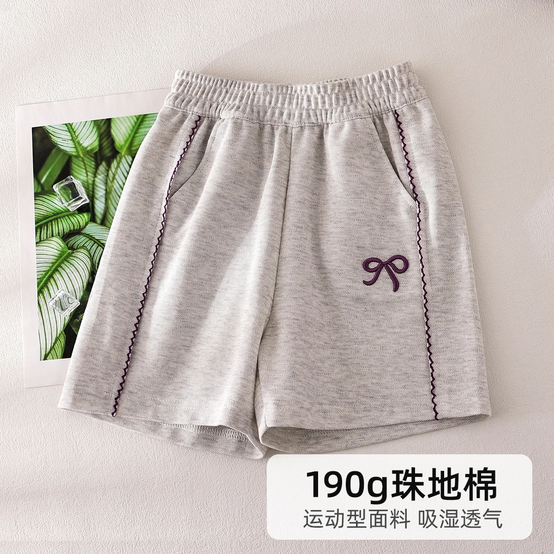 蔚未来女童短裤夏装2025新款儿童洋气花边五分裤小学生运动裤子薄